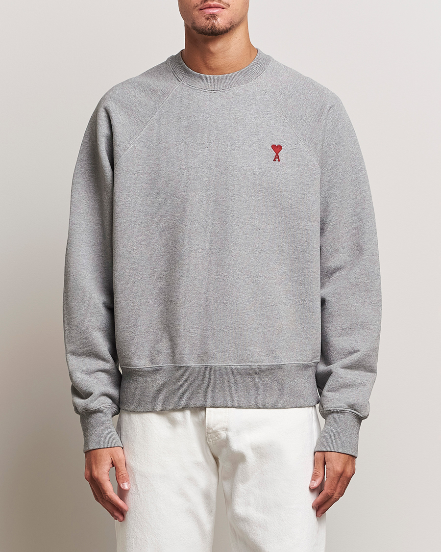 Herr | Tröjor | AMI | Heart Logo Sweatshirt Heather Grey