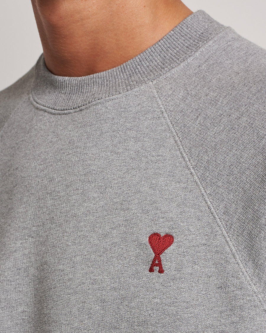 Herr | Tröjor | AMI | Heart Logo Sweatshirt Heather Grey