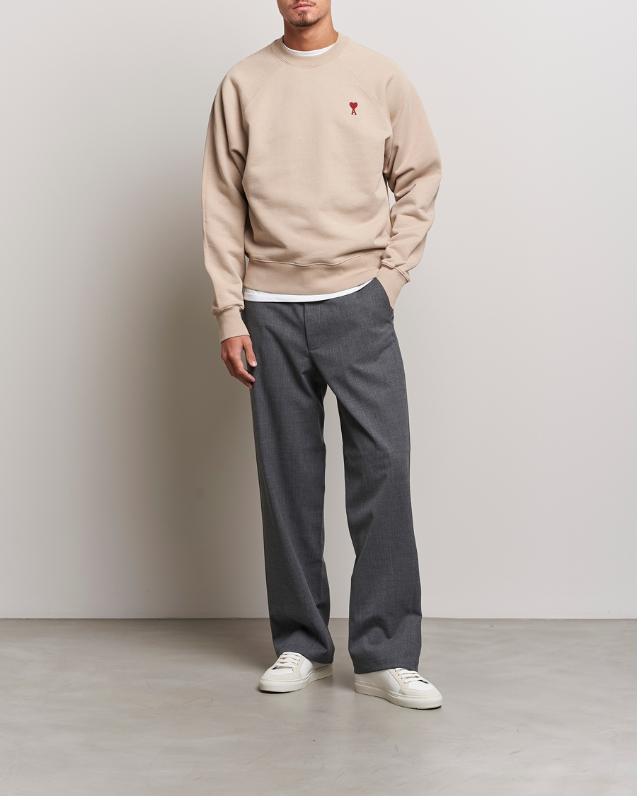 Herr | Tröjor | AMI | Heart Logo Sweatshirt Beige
