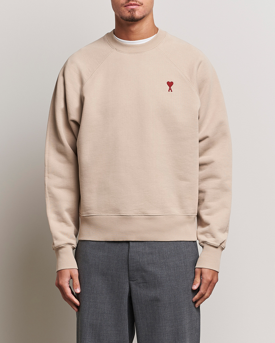 Herr | Tröjor | AMI | Heart Logo Sweatshirt Beige
