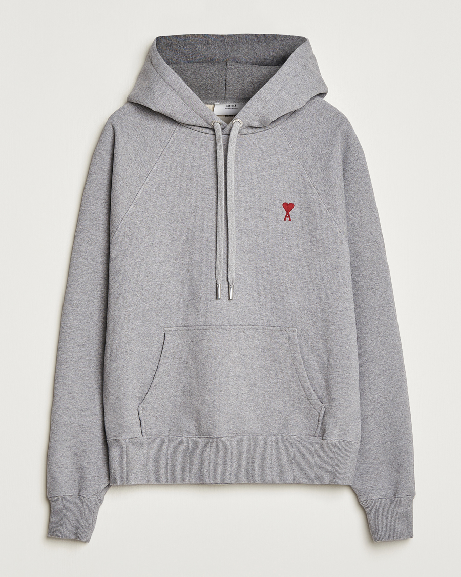 Herr | Tröjor | AMI | Heart Logo Hoodie Heather Grey