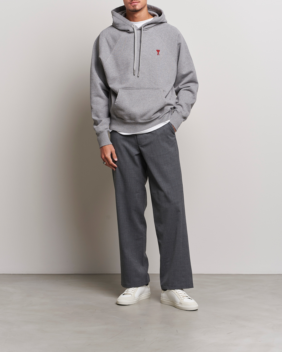 Herr | Tröjor | AMI | Heart Logo Hoodie Heather Grey