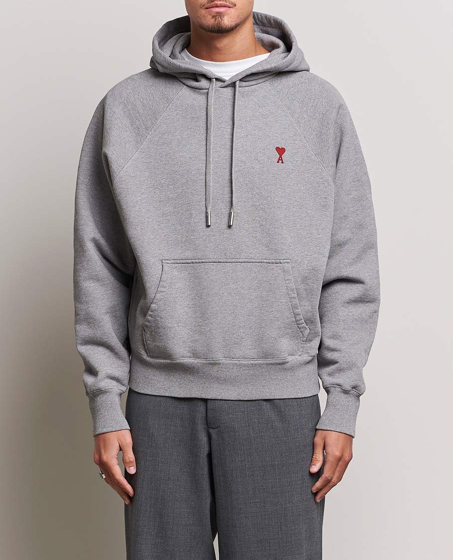 Herr | Tröjor | AMI | Heart Logo Hoodie Heather Grey