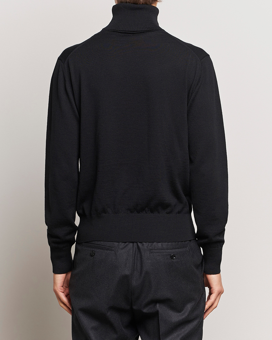Herr | Tröjor | AMI | Heart Logo Wool Turtleneck Black