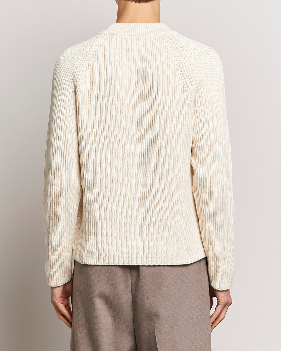 Herr | Tröjor | AMI | Heavy Knitted Crew Neck Ivory