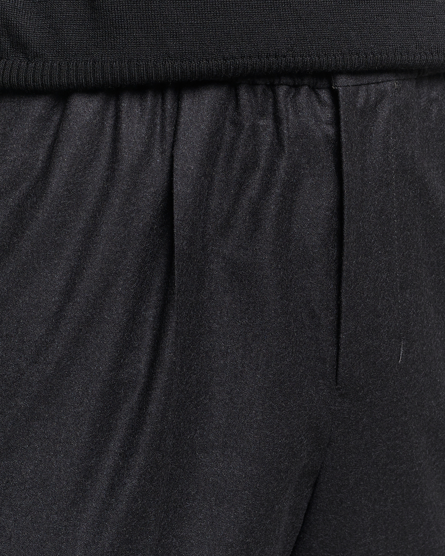 Herr | Byxor | AMI | Flannel Drawstring Trousers Heather Grey