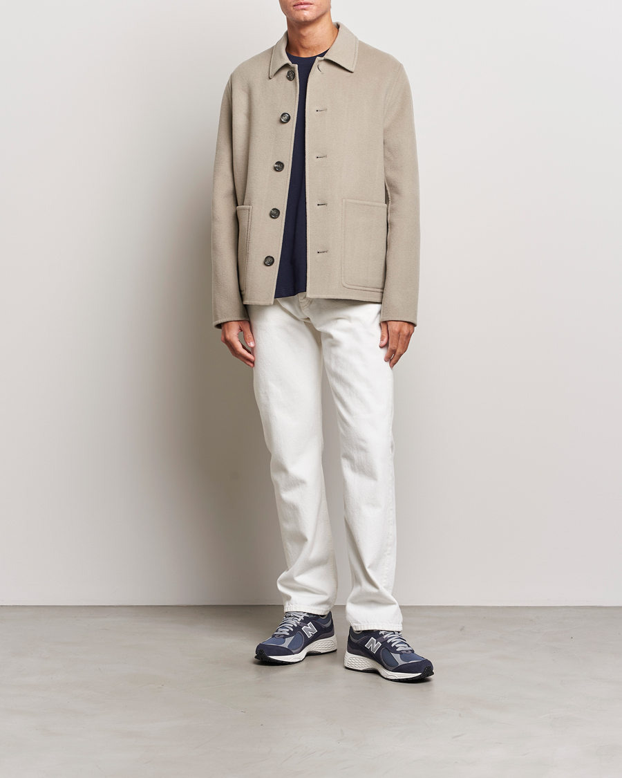 Herr | Jackor | AMI | Wool/Cashmere Short Coat Argile Beige