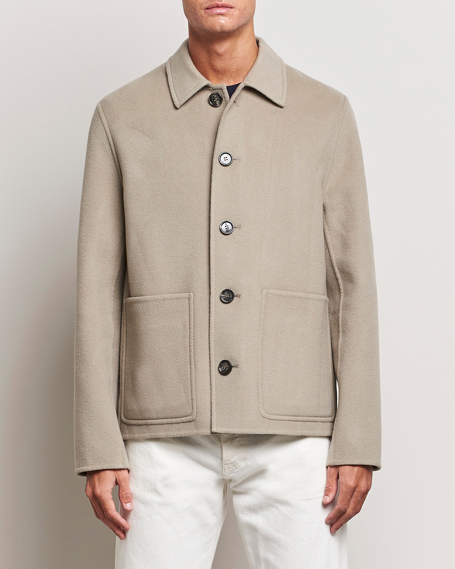 Herr | Rockar | AMI | Wool/Cashmere Short Coat Argile Beige