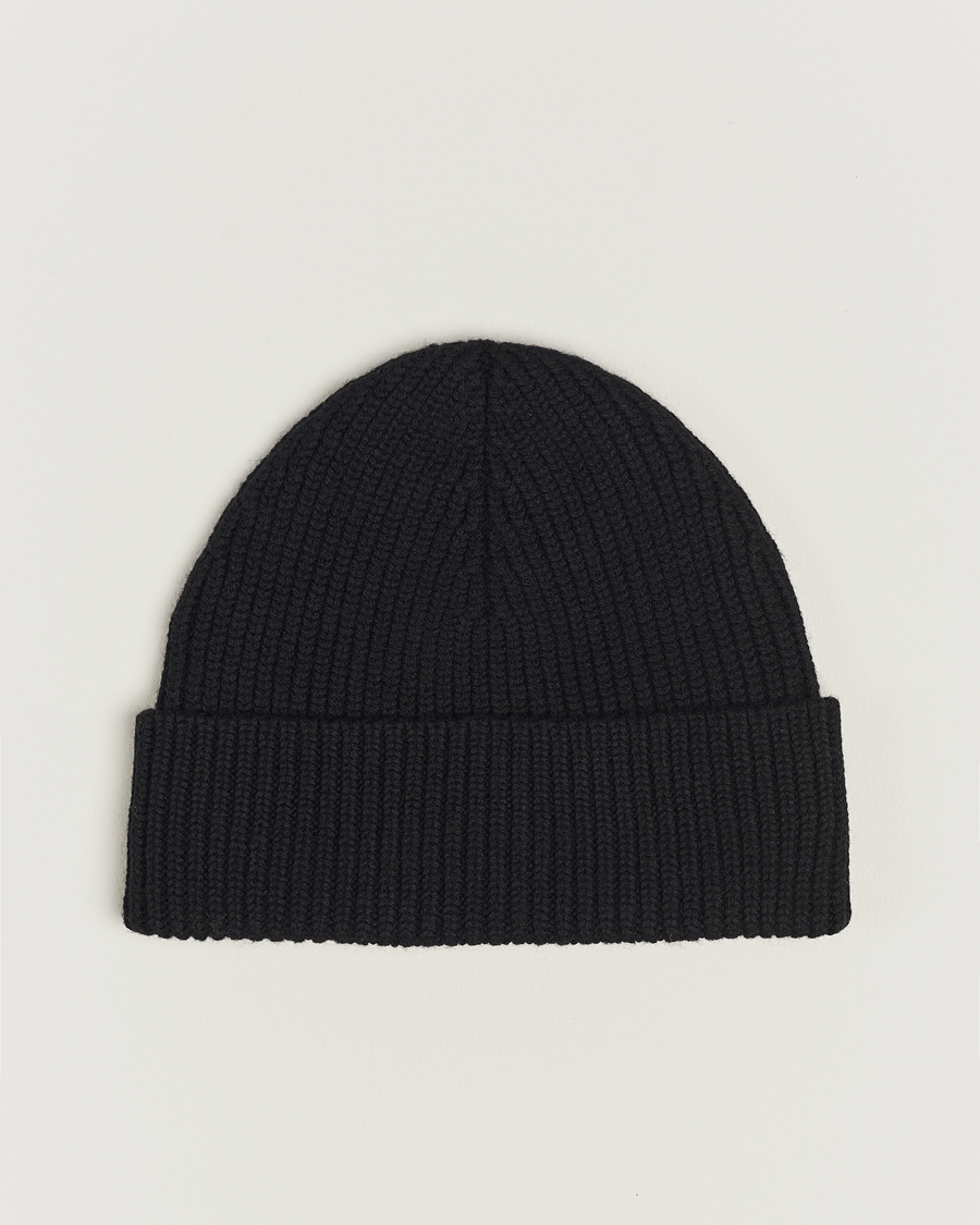 Herr | AMI Heart Logo Beanie Black | AMI | Heart Logo Beanie Black