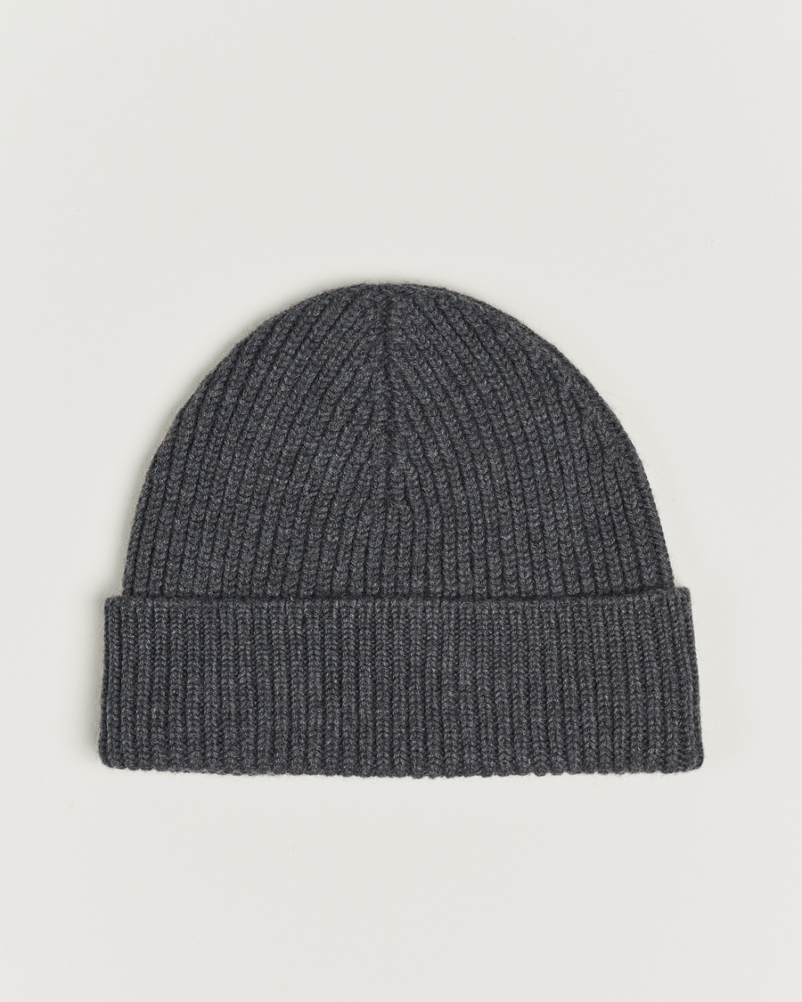 Herr | AMI Heart Logo Beanie Heather Grey | AMI | Heart Logo Beanie Heather Grey