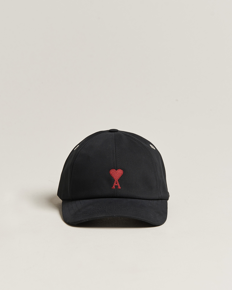 Herr | AMI Heart Logo Cap Black | AMI | Heart Logo Cap Black