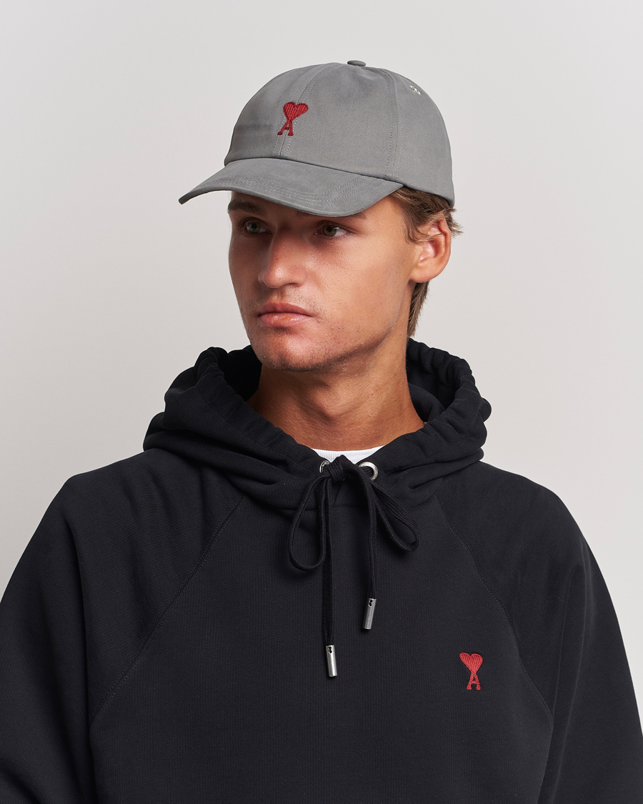 Herr | AMI Heart Logo Cap Mineral Grey | AMI | Heart Logo Cap Mineral Grey