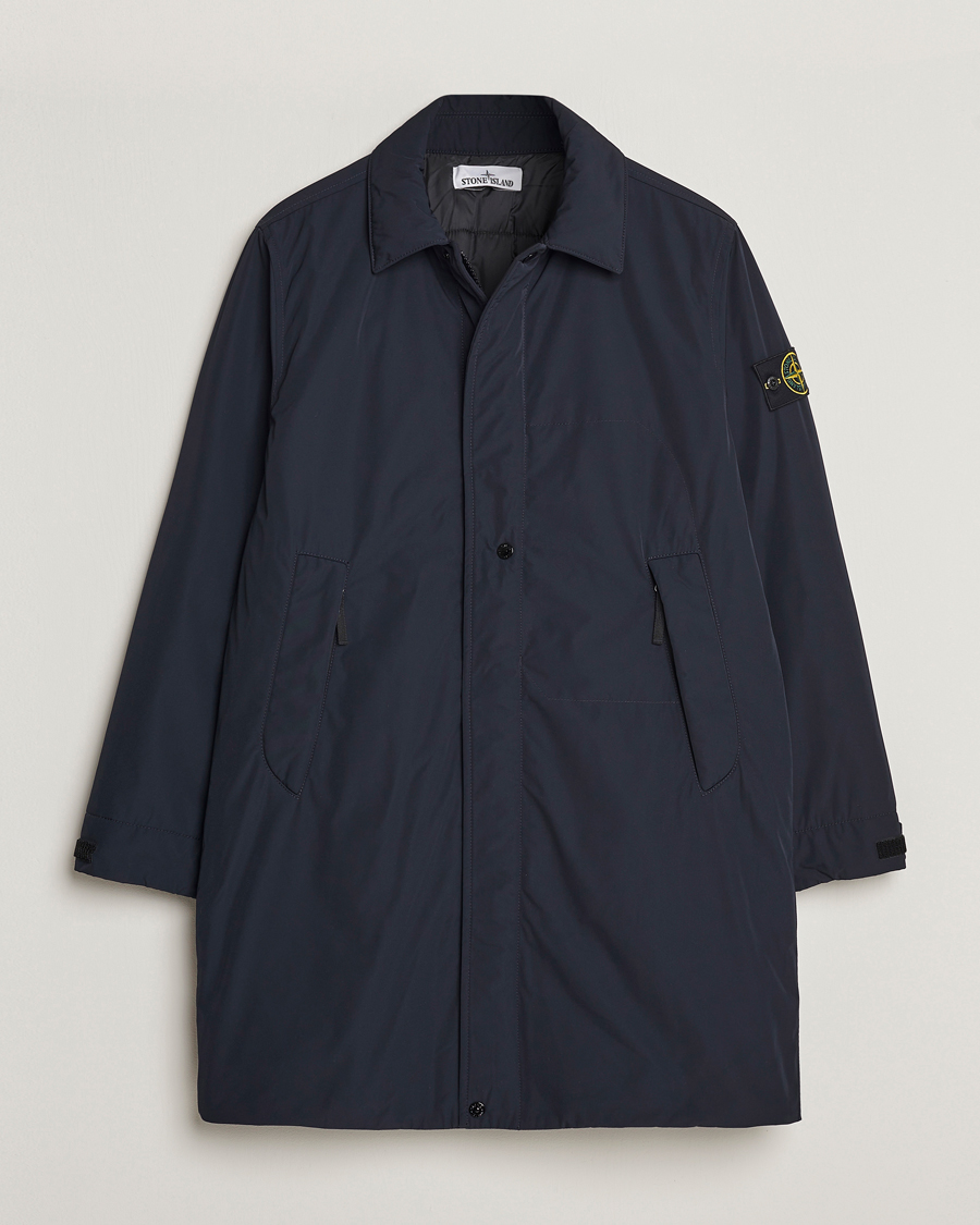 Herr | Jackor | Stone Island | Micro Twill Coat Navy Blue