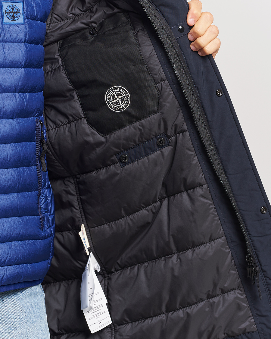 Herr | Jackor | Stone Island | Micro Twill Coat Navy Blue