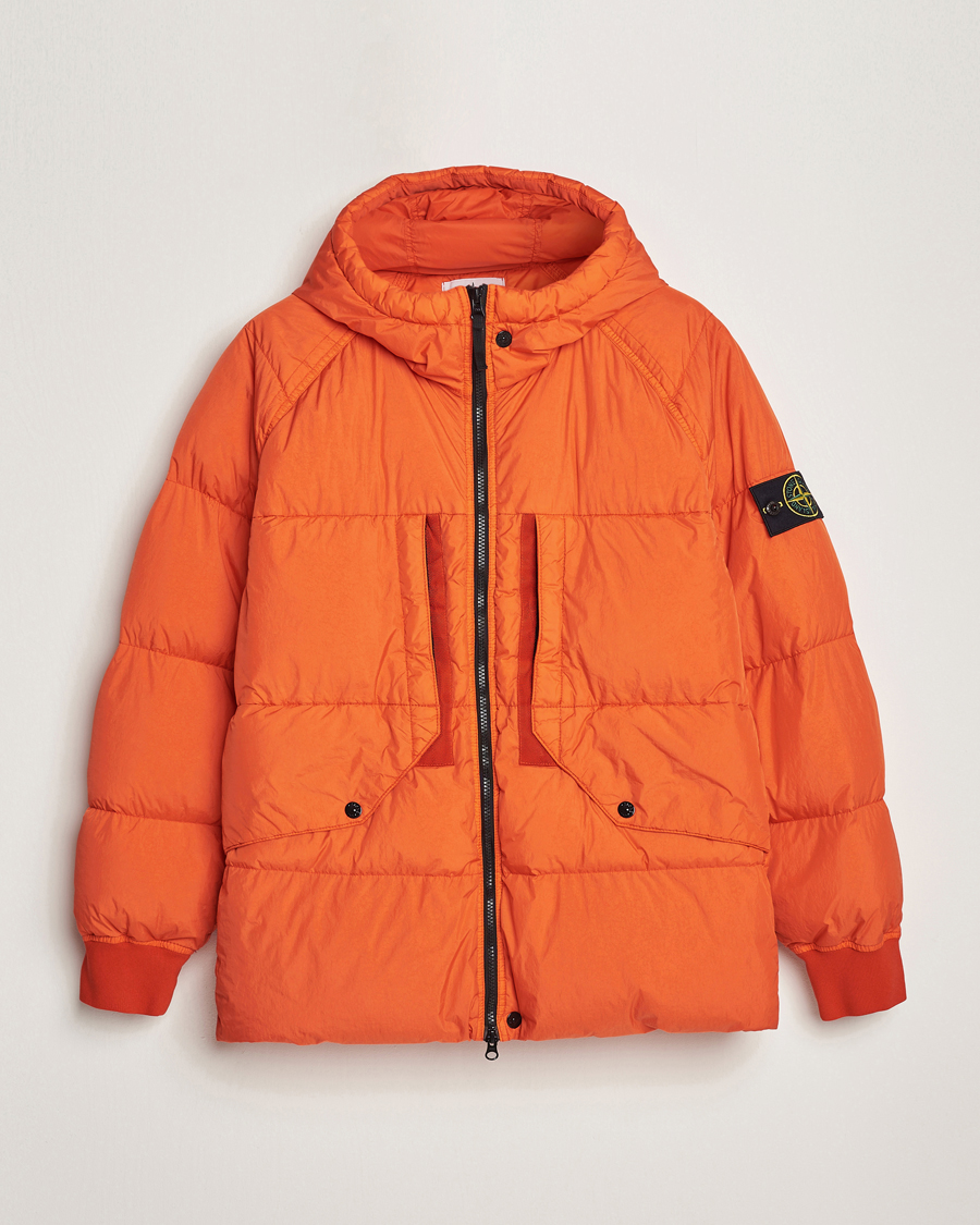 Herr | Jackor | Stone Island | Garment Dyed Recycled Nylon Down Jacket Orange Red