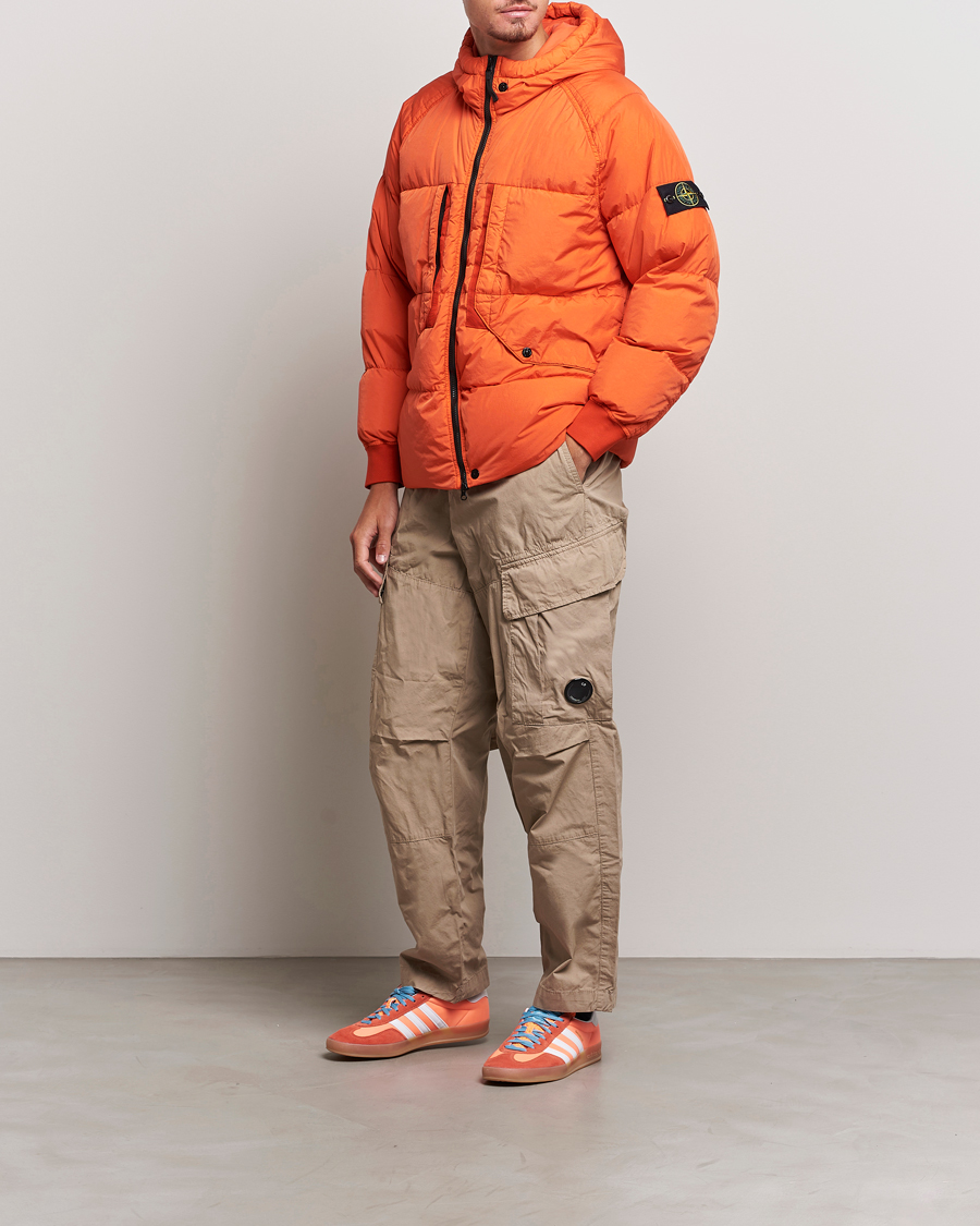 Herr | Jackor | Stone Island | Garment Dyed Recycled Nylon Down Jacket Orange Red