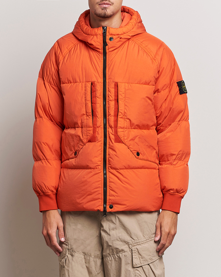 Herr | Jackor | Stone Island | Garment Dyed Recycled Nylon Down Jacket Orange Red