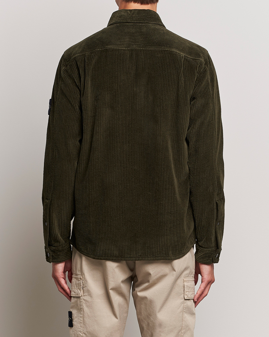Herr | Skjortor | Stone Island | Garment Dyed Corduroy Overshirt Olive