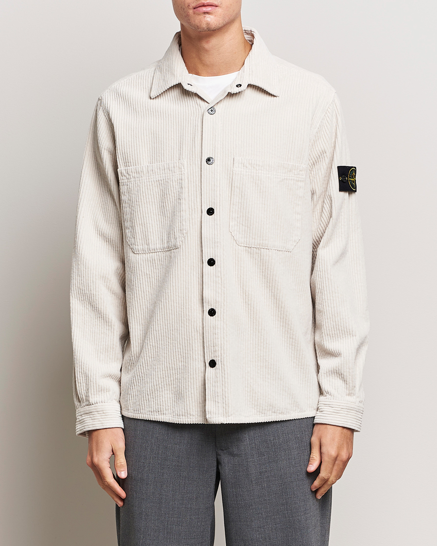 Herr | Overshirts | Stone Island | Garment Dyed Corduroy Overshirt Plaster