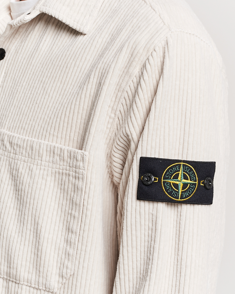 Herr | Skjortor | Stone Island | Garment Dyed Corduroy Overshirt Plaster