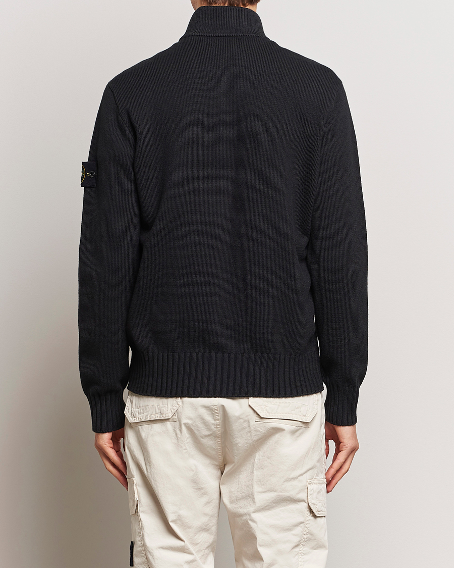 Herr | Tröjor | Stone Island | Winter Cotton Cardigan Black