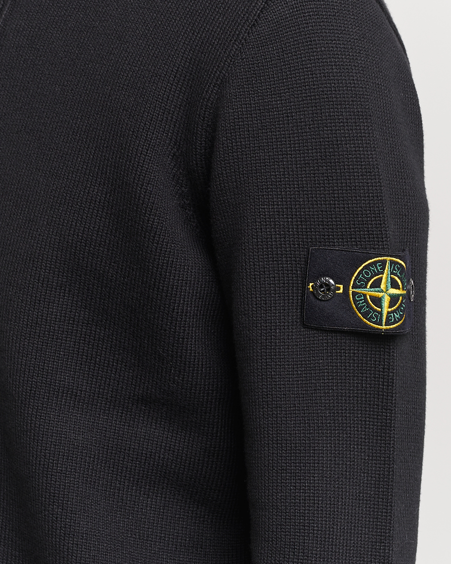 Herr | Tröjor | Stone Island | Winter Cotton Cardigan Black