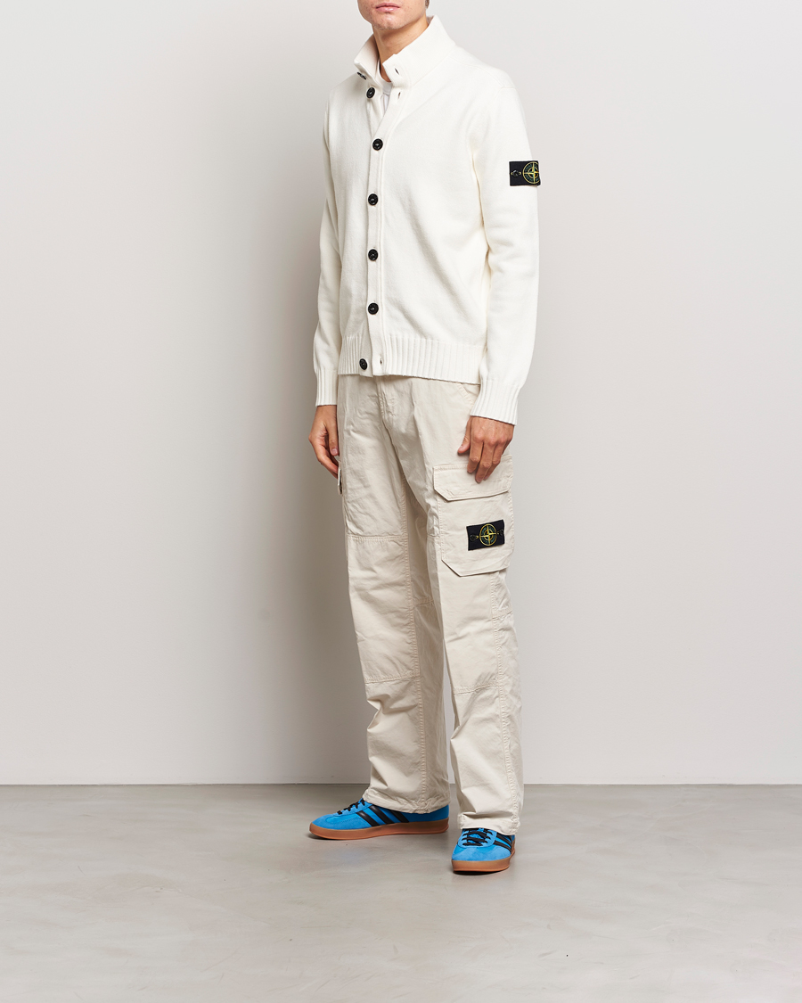 Herr | Tröjor | Stone Island | Winter Cotton Cardigan Natural