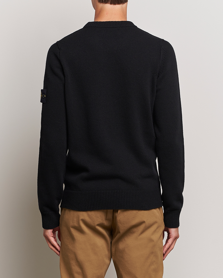 Herr | Tröjor | Stone Island | Knitted Lambwool Sweater Black