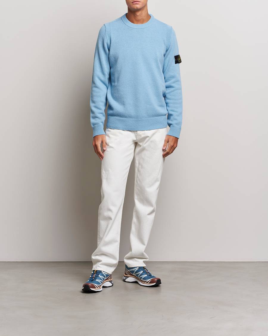Stone island deals blue sweater