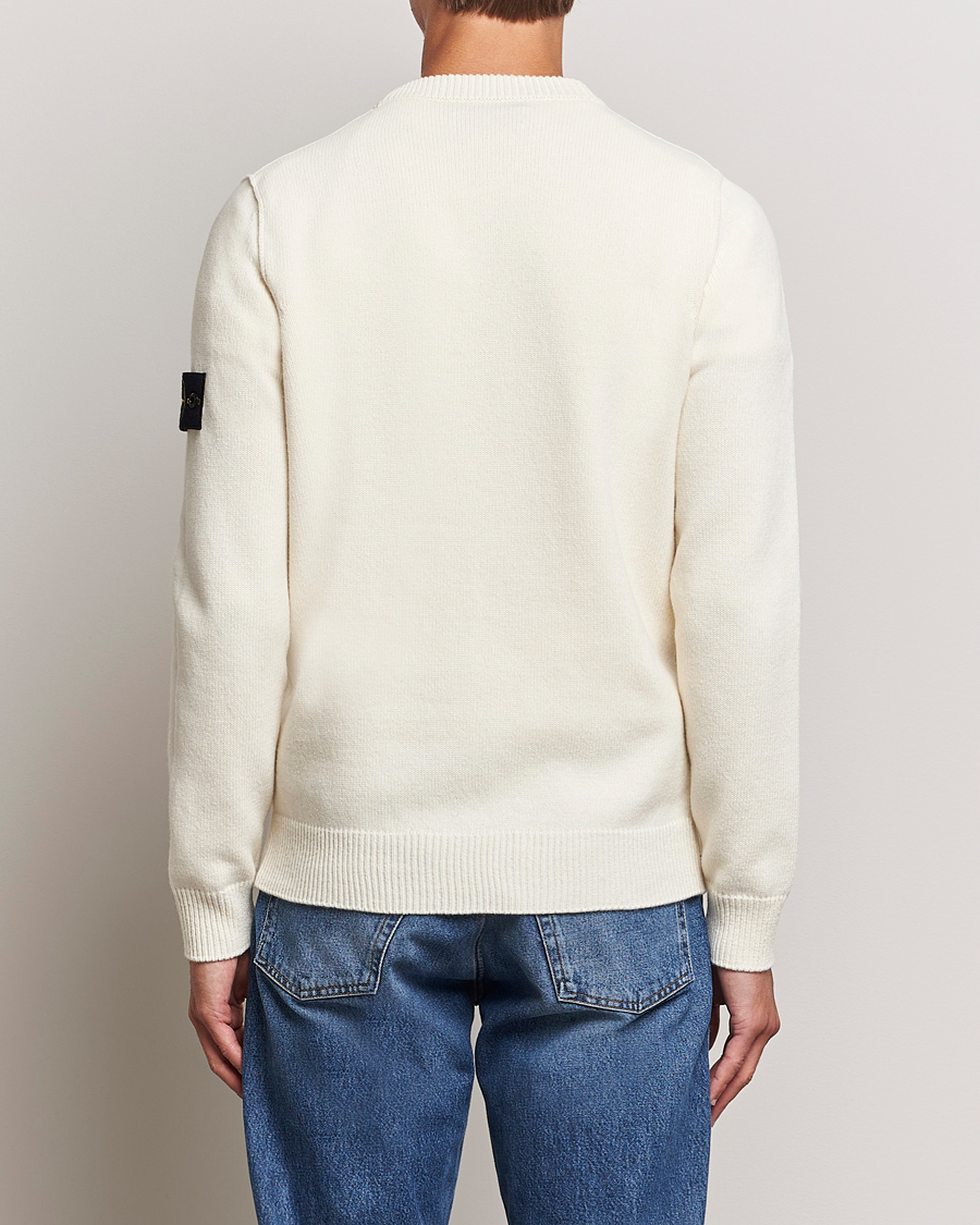 Herr | Tröjor | Stone Island | Knitted Lambwool Sweater Natural