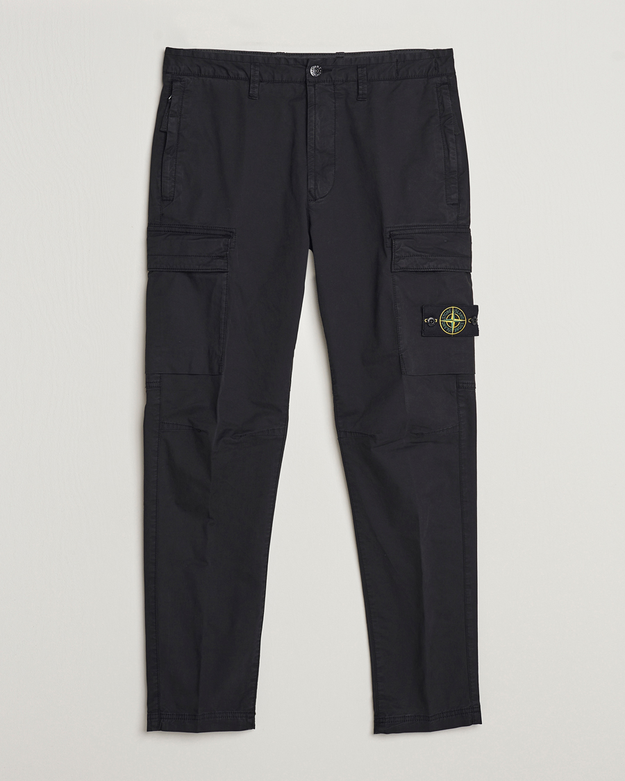 Herr | Byxor | Stone Island | Stretch Cotton Gabardine Trousers Black