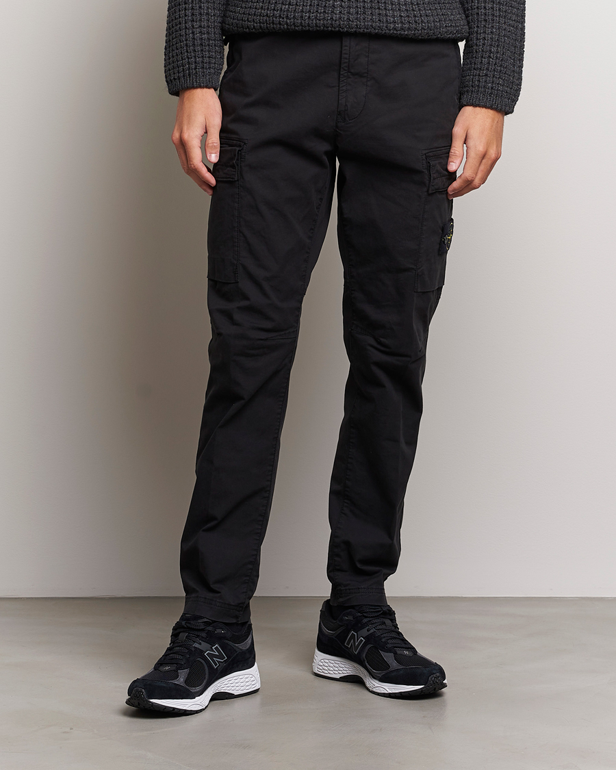 Herr | Byxor | Stone Island | Stretch Cotton Gabardine Trousers Black