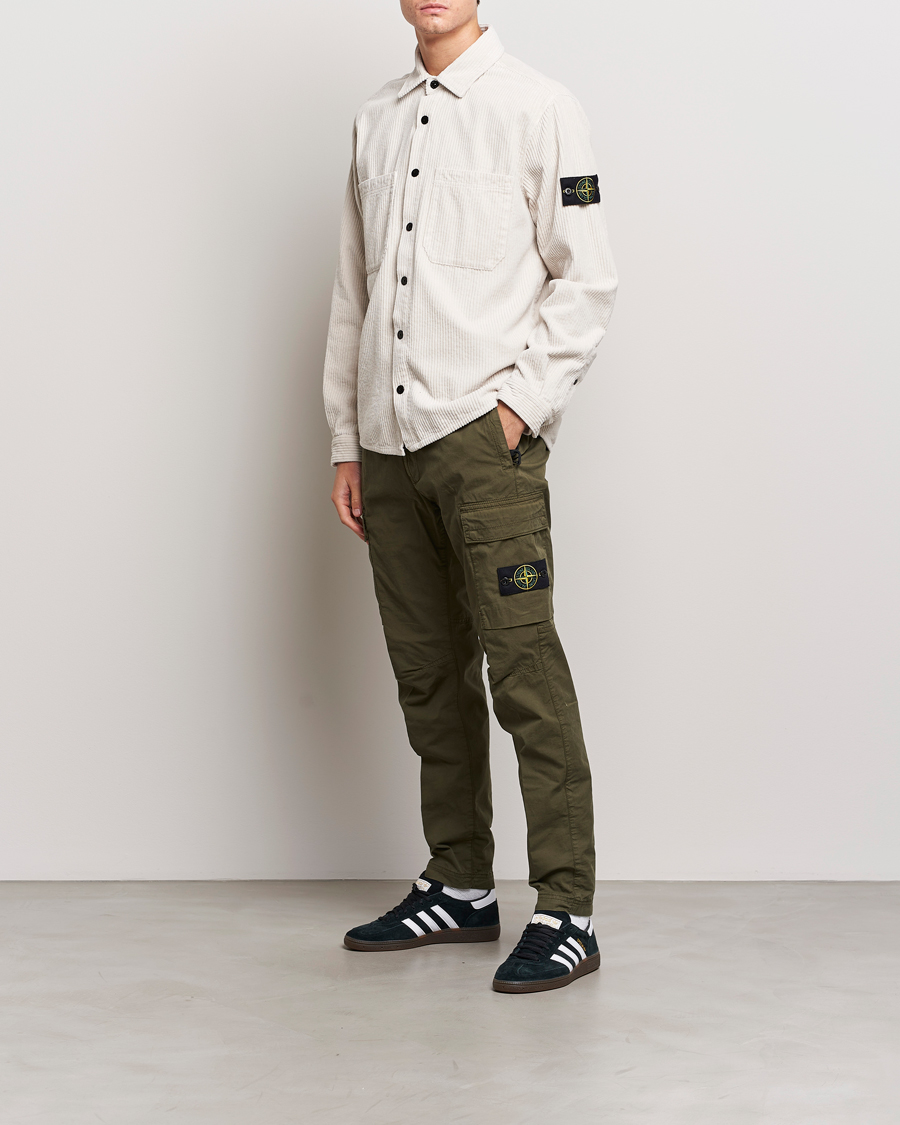 Herr | Byxor | Stone Island | Stretch Cotton Gabardine Trousers Olive