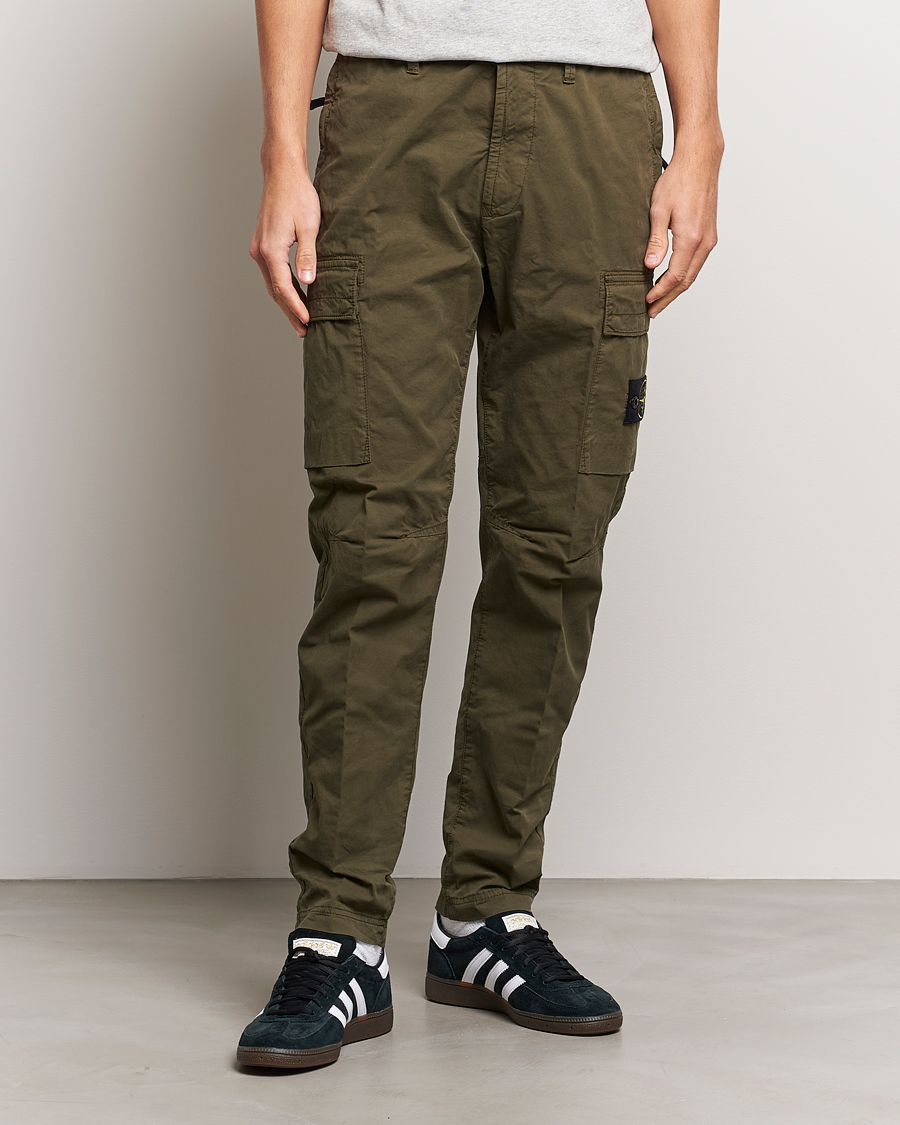 Herr | Byxor | Stone Island | Stretch Cotton Gabardine Trousers Olive