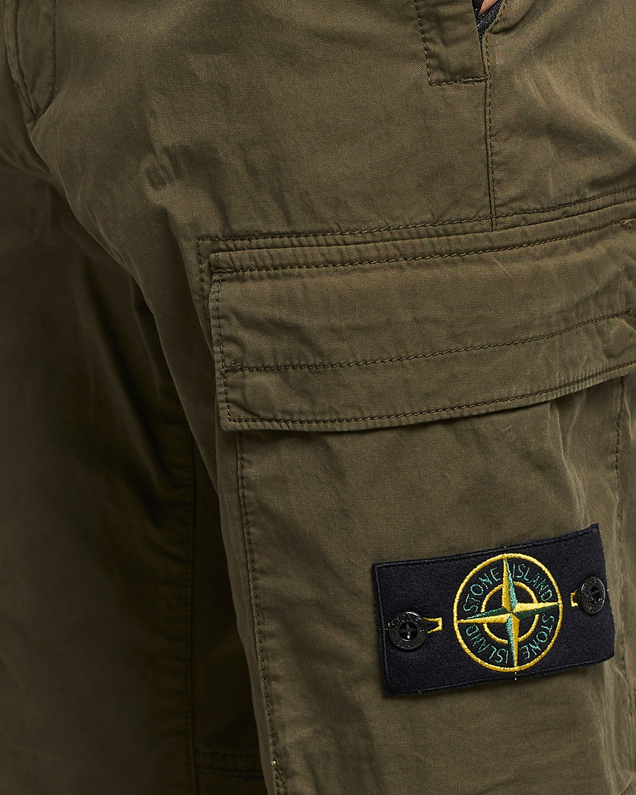 Herr | Byxor | Stone Island | Stretch Cotton Gabardine Trousers Olive