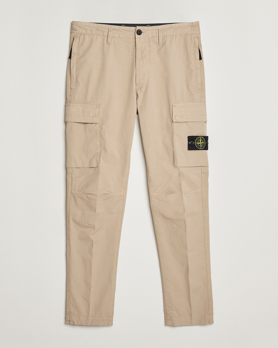 Herr | Byxor | Stone Island | Stretch Cotton Gabardine Trousers Sand