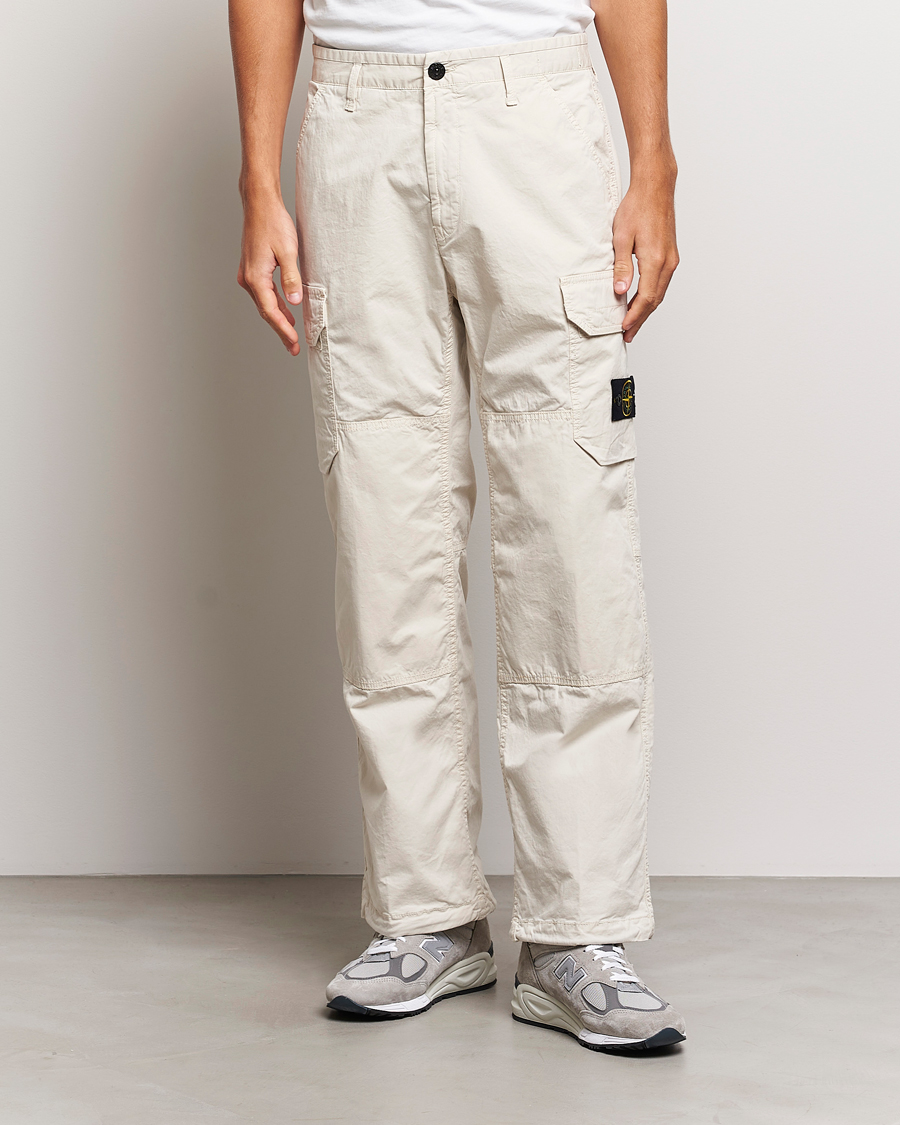 Herr | Byxor | Stone Island | Stretch Cotton Gabardine Cargo Pants Plaster