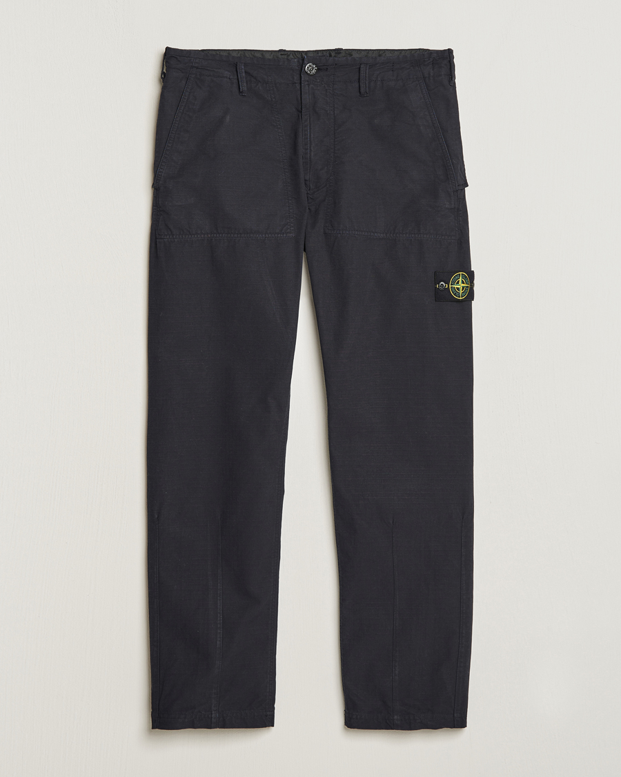 Herr | Byxor | Stone Island | Garment Dyed Ripstop Trousers Navy Blue