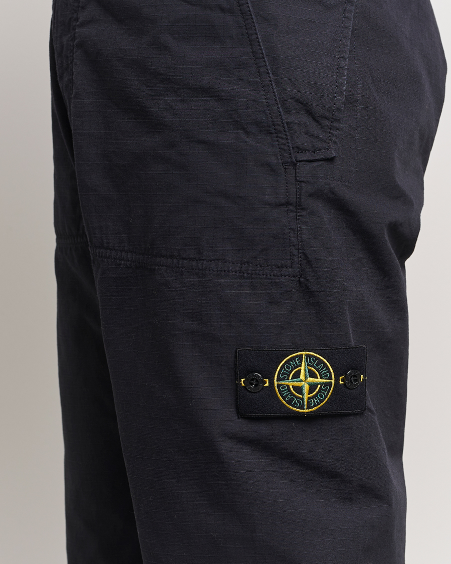 Herr | Byxor | Stone Island | Garment Dyed Ripstop Trousers Navy Blue