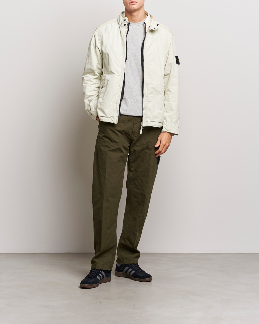Herr | Byxor | Stone Island | Garment Dyed Ripstop Trousers Olive