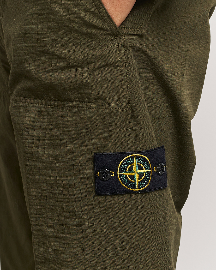 Herr | Byxor | Stone Island | Garment Dyed Ripstop Trousers Olive