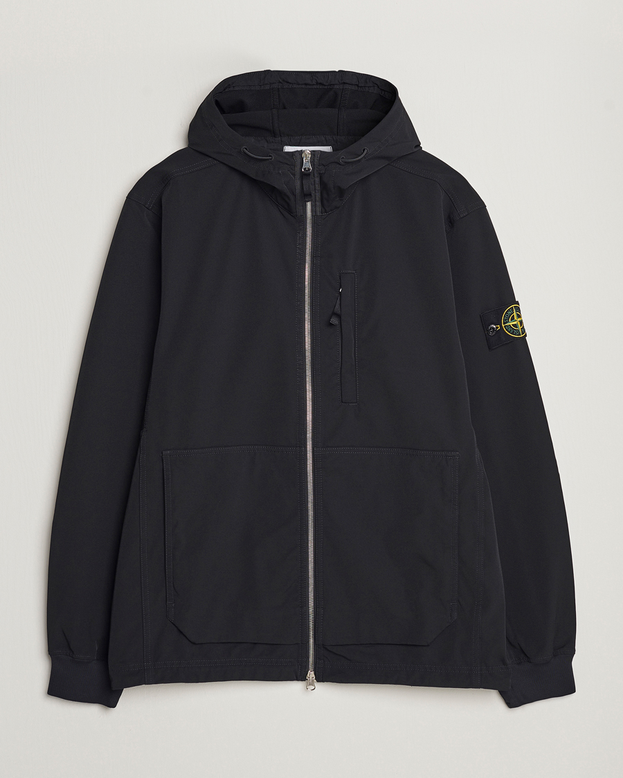 Herr | Tröjor | Stone Island | Garment Dyed Recycled Nylon Full Zip Black