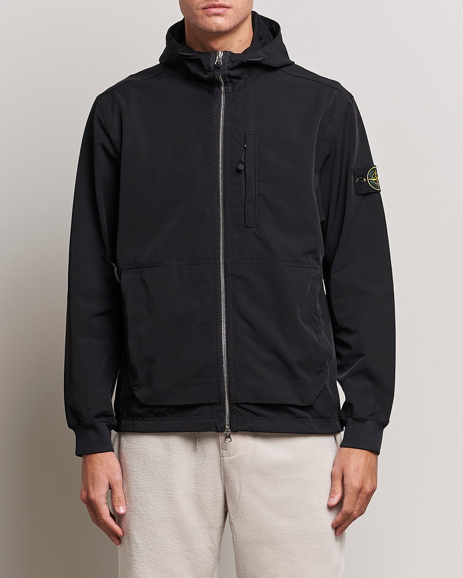 Herr | Tröjor | Stone Island | Garment Dyed Recycled Nylon Full Zip Black