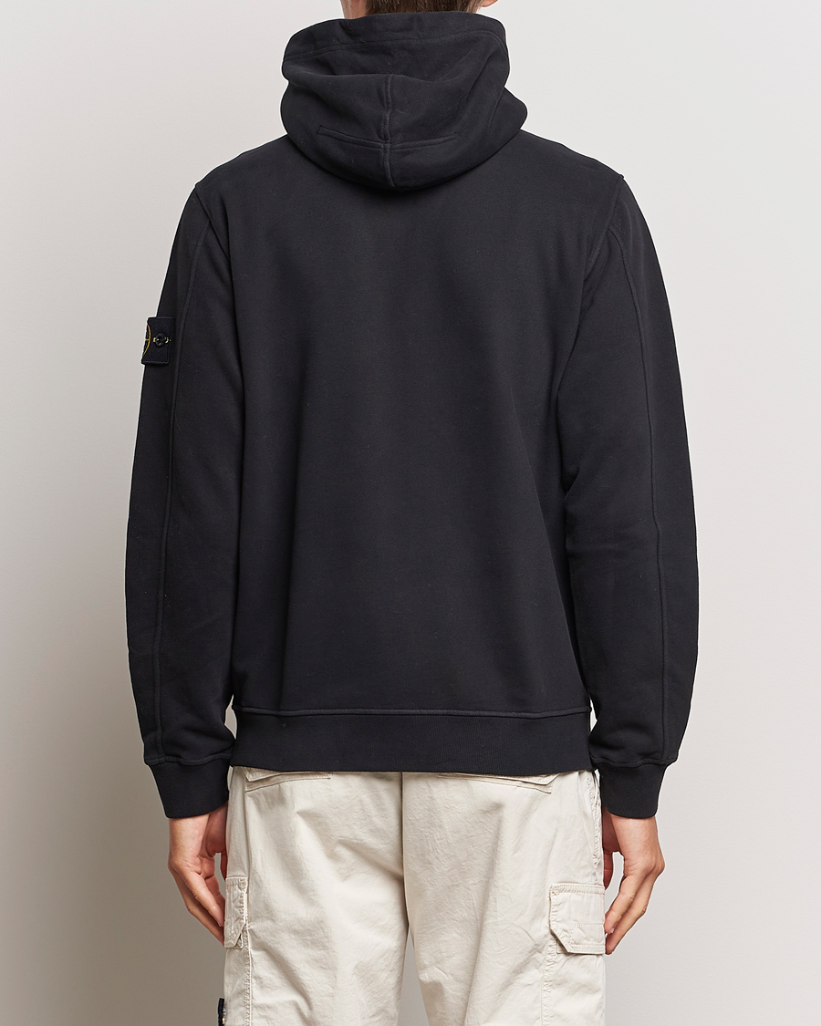 Herr | Tröjor | Stone Island | Garment Dyed Fleece Hooded Full Zip Black