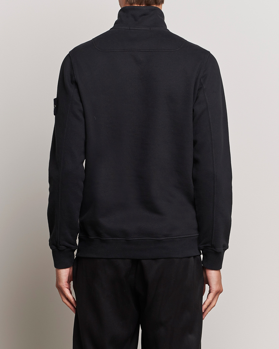 Herr | Tröjor | Stone Island | Garment Dyed Fleece Half Zip Black