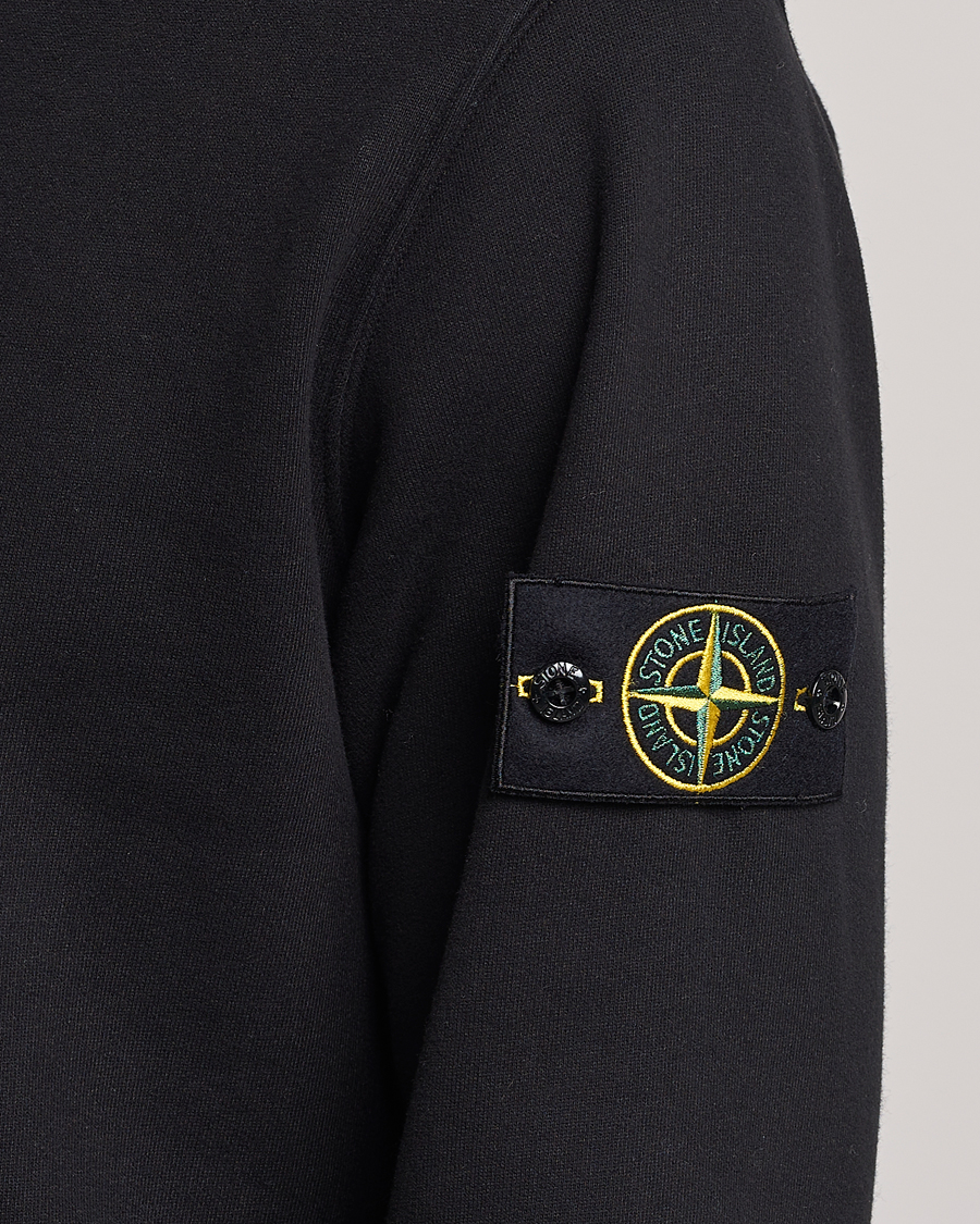 Herr | Tröjor | Stone Island | Garment Dyed Fleece Half Zip Black