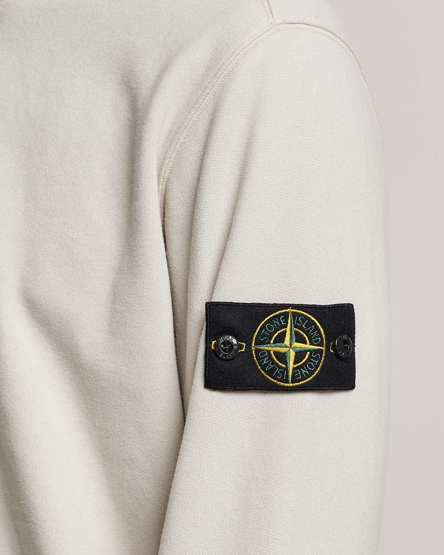 Herr | Tröjor | Stone Island | Garment Dyed Fleece Half Zip Plaster