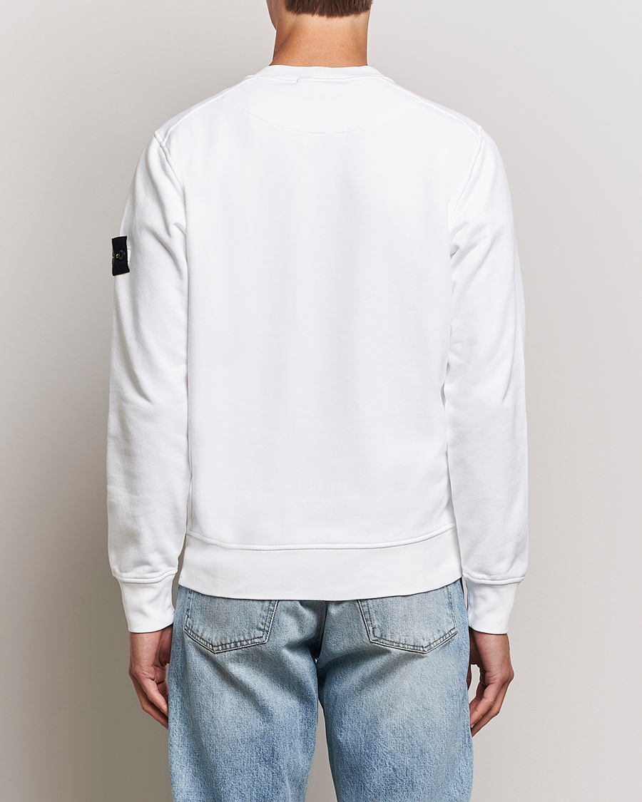 Herr | Tröjor | Stone Island | Garment Dyed Fleece Sweatshirt White