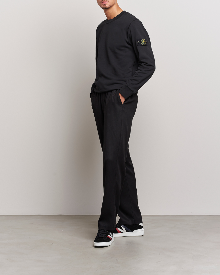 Herr | Tröjor | Stone Island | Garment Dyed Fleece Sweatshirt Black