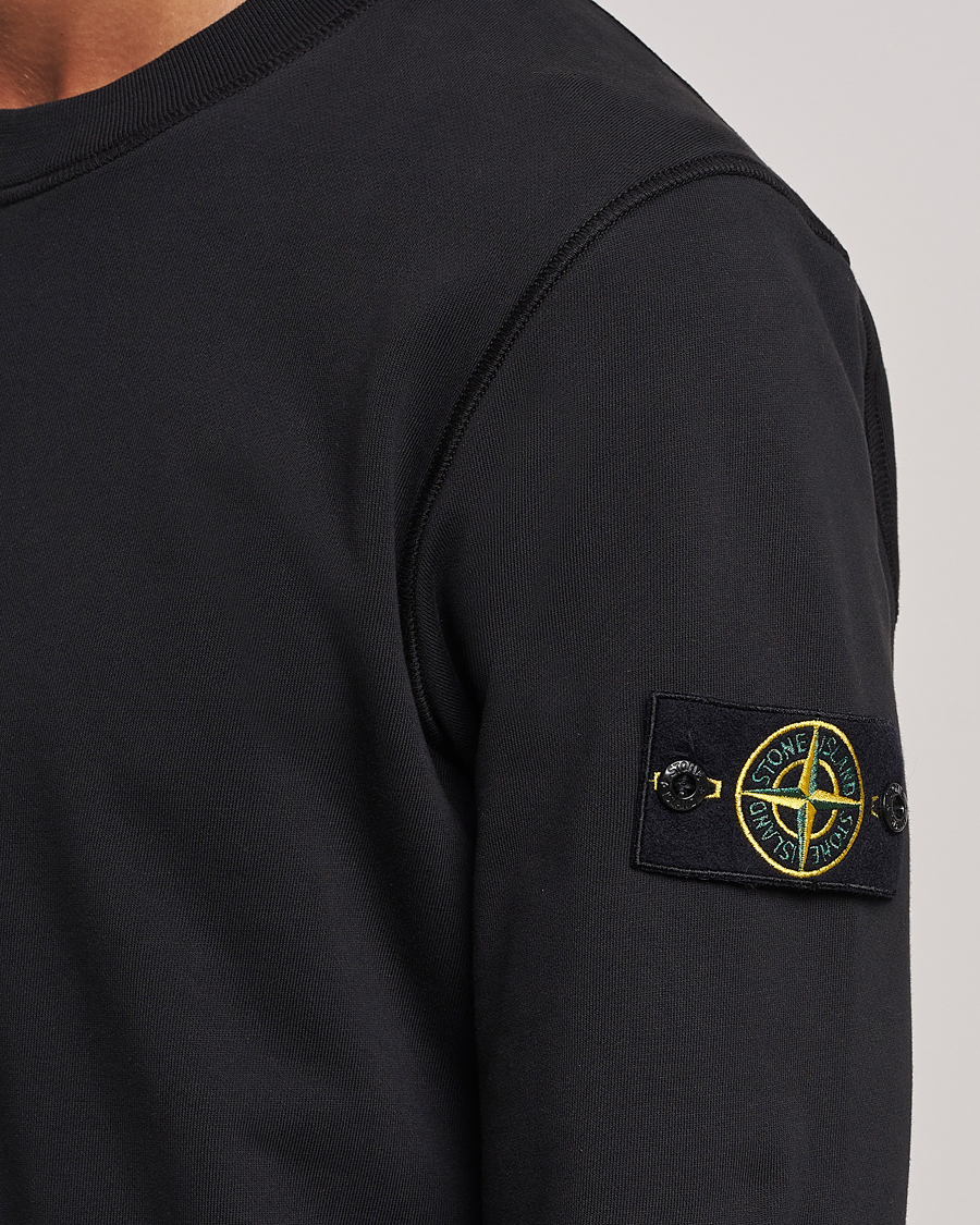 Herr | Tröjor | Stone Island | Garment Dyed Fleece Sweatshirt Black